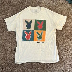 PLAYBOY White and Green Short Sleeve Tee